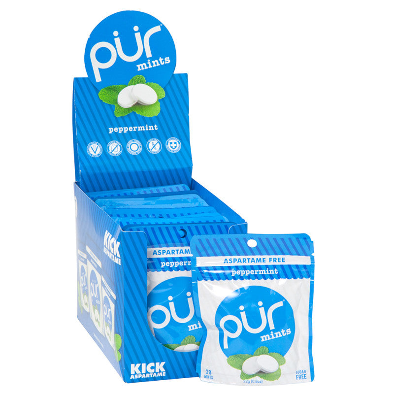 Wholesale Pur Peppermint Mints 0.8 Oz Pouch- Bulk