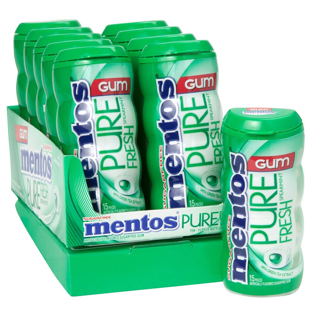 Wholesale Mentos Pure Fresh Sugar Free Spearmint Gum 1.06 Oz- Bulk