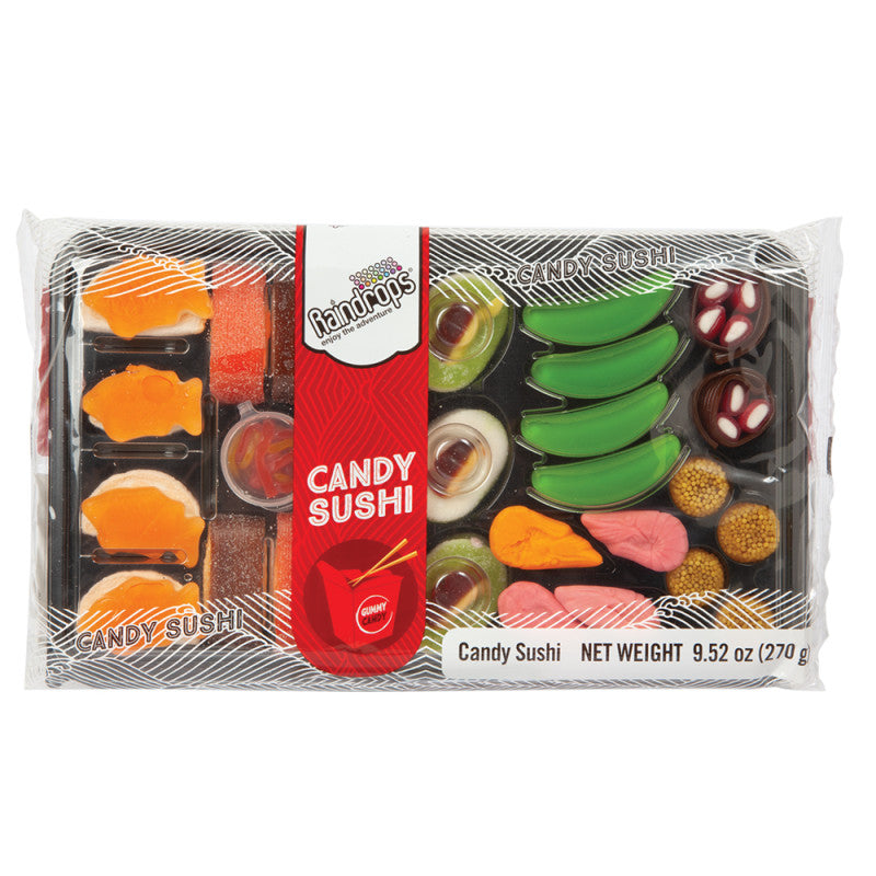 Wholesale Raindrops Candy Sushi 9.52 Oz Tray- Bulk