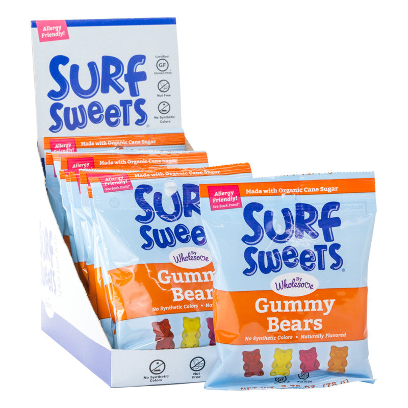 Wholesale Surf Sweets Gummy Bears 2.75 Oz Bag Bulk