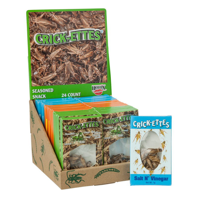 Wholesale Crick-Ettes Real Crickets Seasoned Snack Assorted- Bulk