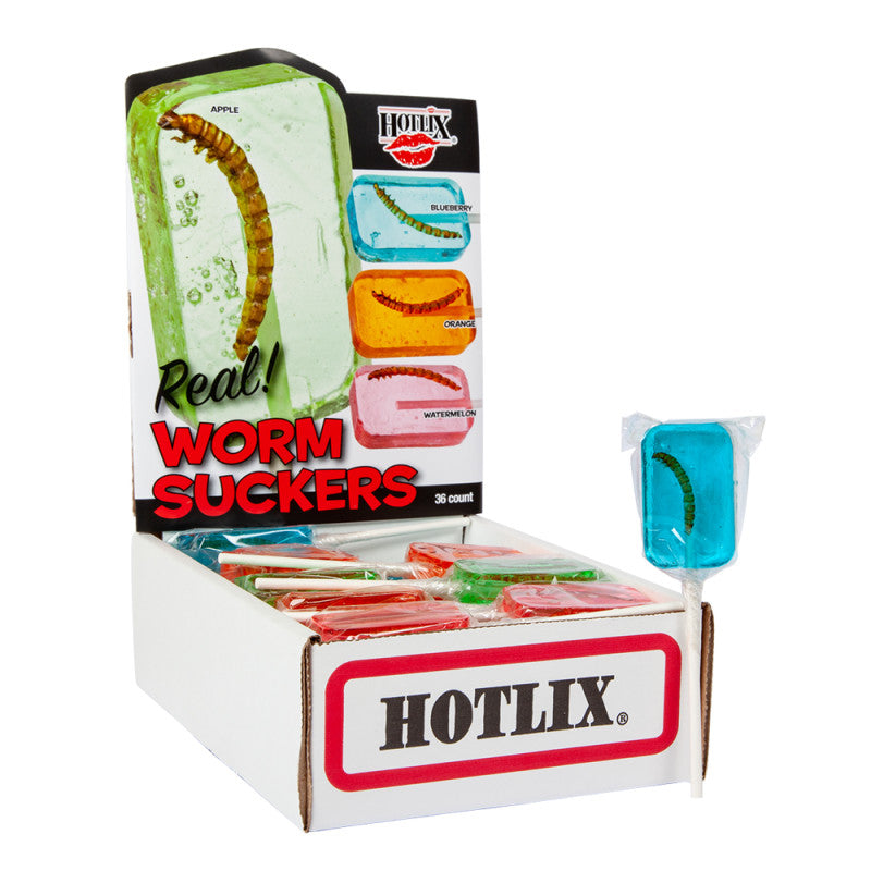 Wholesale Hotlix Assorted Worm Pops- Bulk