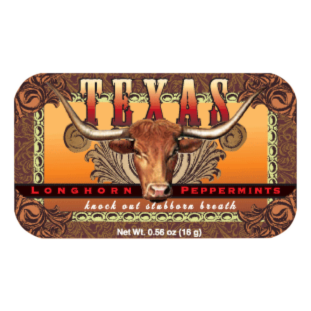 Wholesale Texas Long Horn Mints Tin- Bulk