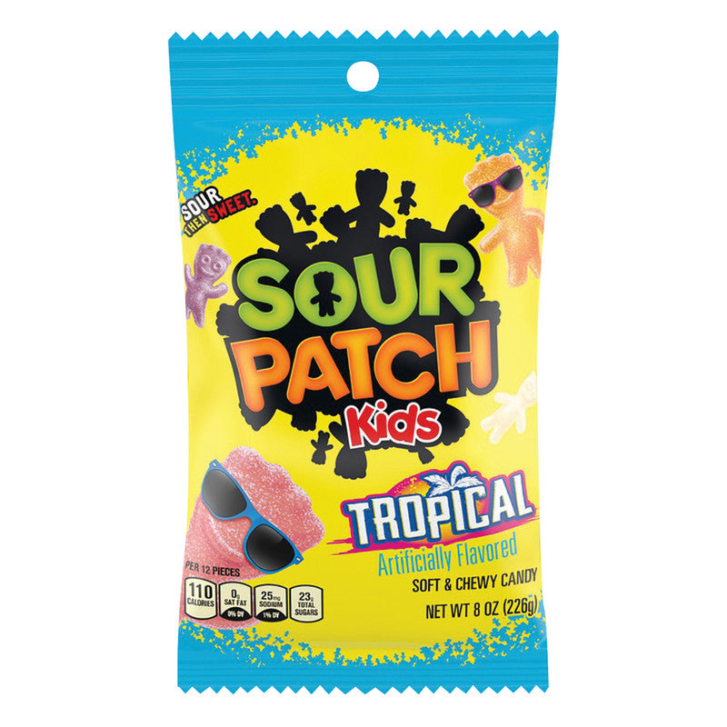 Wholesale Sour Patch Kids Tropical 8 Oz Peg Bag- Bulk