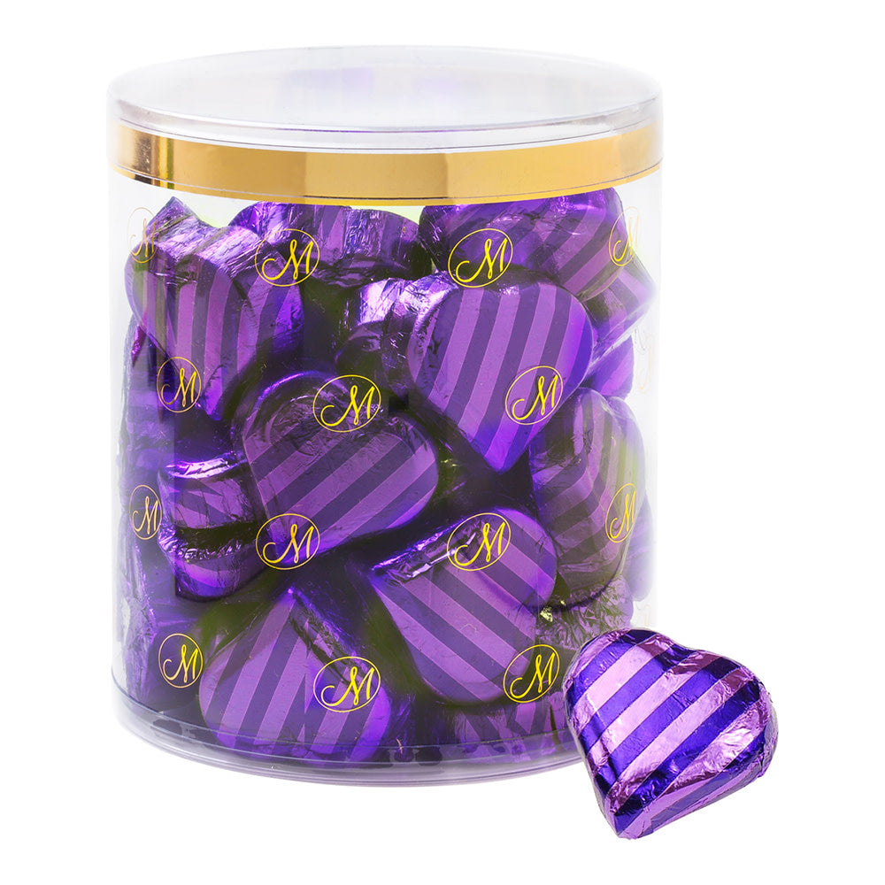 Wholesale Madelaine Peanut Butter Filled Foiled Chocolate Hearts Tub- Bulk