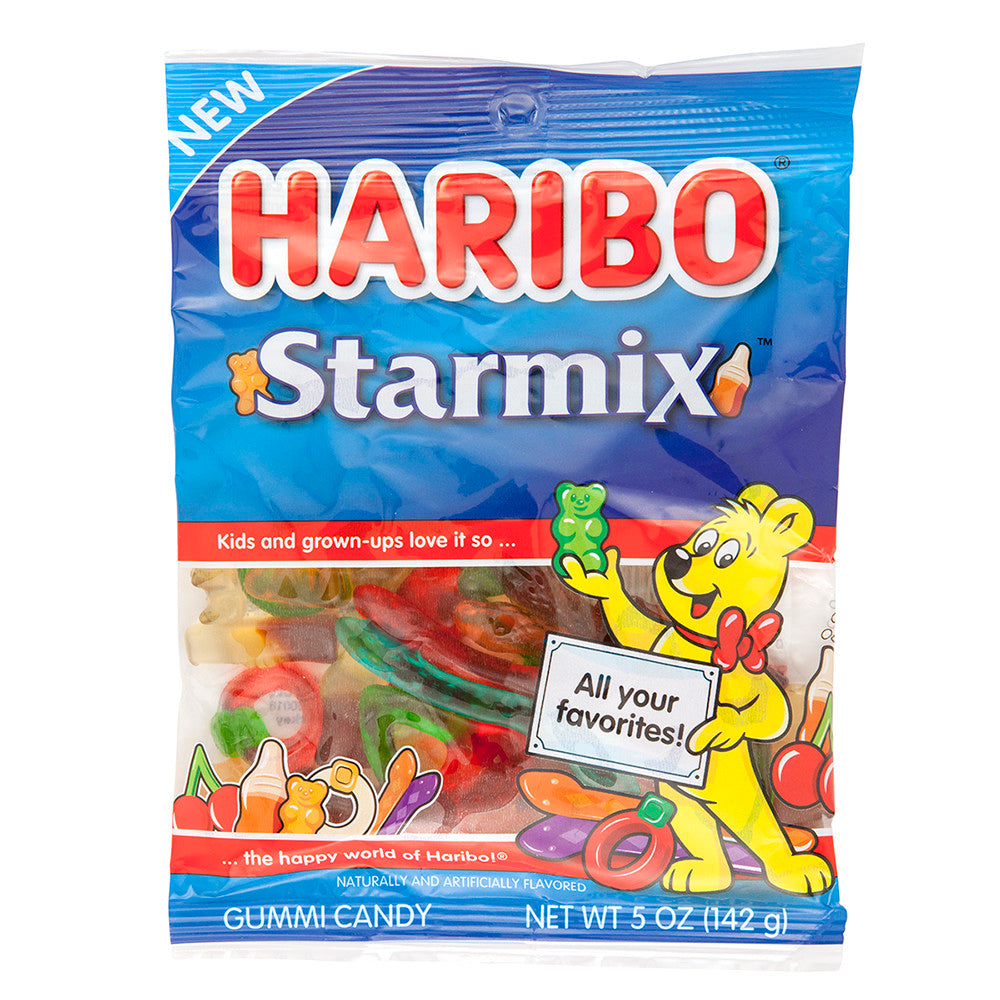 Wholesale Haribo Starmix Gummi Candy 5 Oz Peg Bag- Bulk