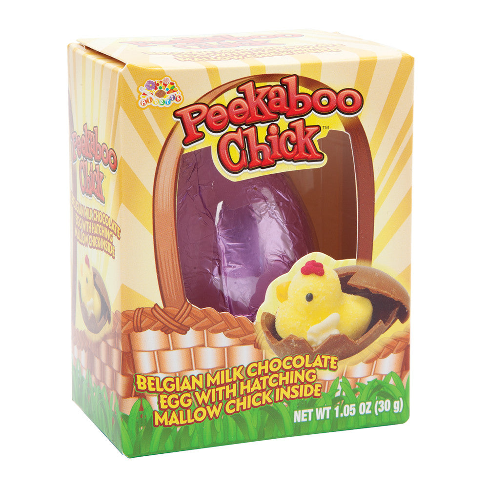 Wholesale Peekaboo Chick Milk Chocolate Egg With Marshmallow Chick- Bulk