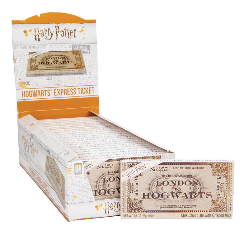 Wholesale Jelly Belly Harry Potter 9 3/4 Ticket 1.5 Oz Chocolate Bar- Bulk