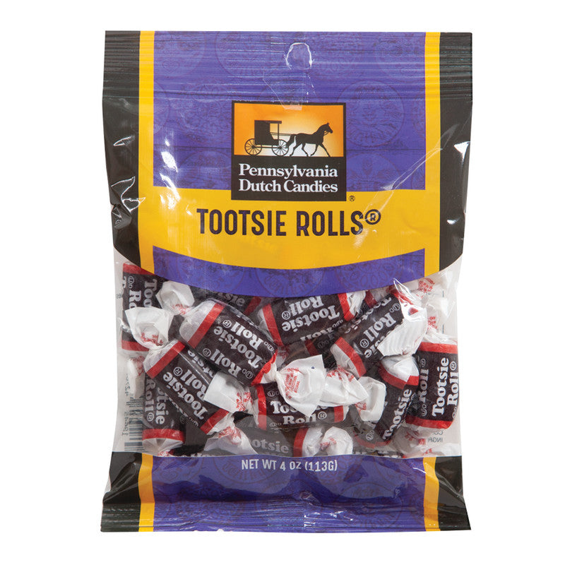 Wholesale Pdc Clear Window Bag Tootsie Roll Peg Bag 4 Oz- Bulk