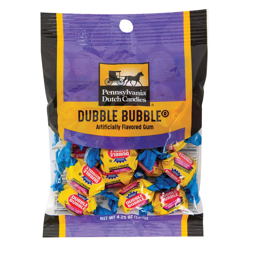 Wholesale Pdc Clear Window Bag Dubble Bubble Peg Bag 4.25 Oz- Bulk