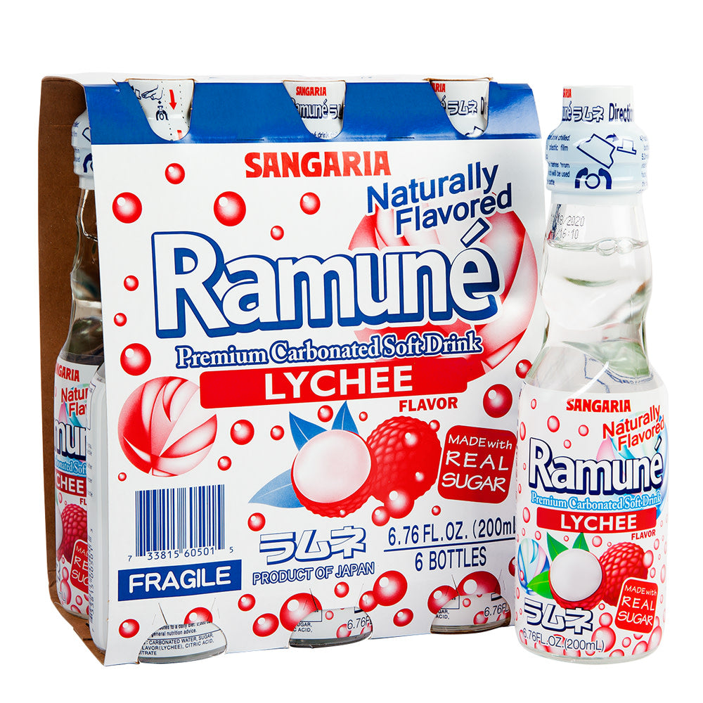 Wholesale Ramune Lychee Soda 6.76 Oz Bottle- Bulk