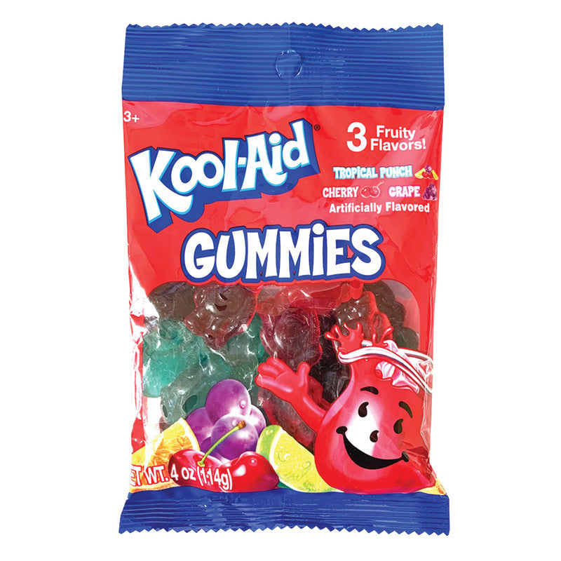 Wholesale Kool-Aid Gummies 4 Oz Peg Bag- Bulk