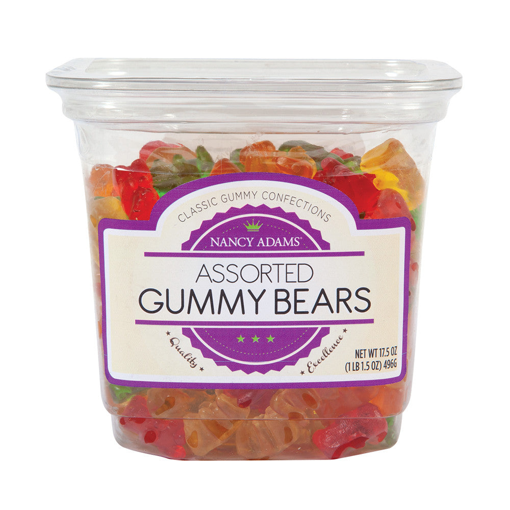 Nancy Adams Gummy Bears Pk 12 17.5 Oz Tub