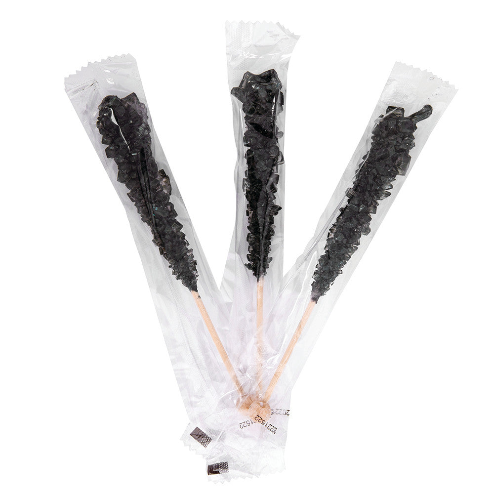 Wholesale BoxNCase Rock Candy Black Cherry Wrapped .6 oz Stick- Bulk