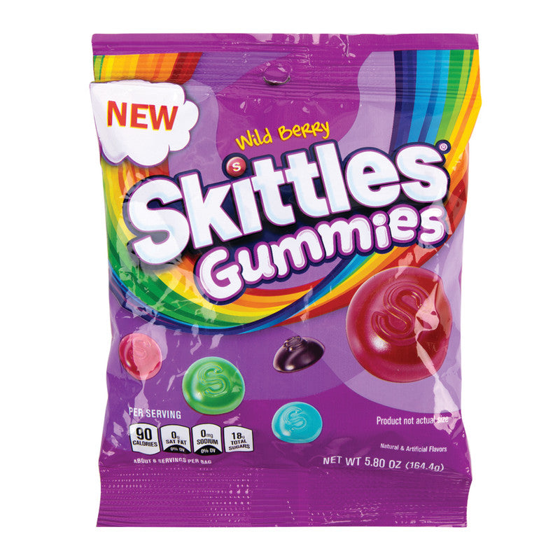 Wholesale Skittles Wild Berry Gummies 5.8 Oz Peg Bag- Bulk