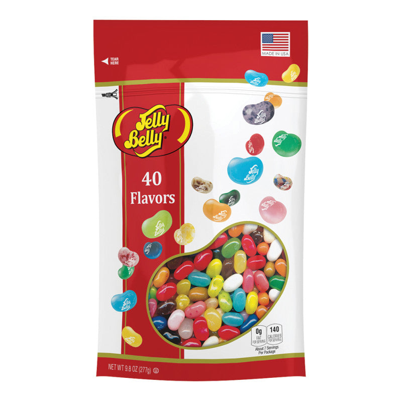 Wholesale Jelly Belly 40 Flavors Stand Up Pouch 9.8 Oz- Bulk