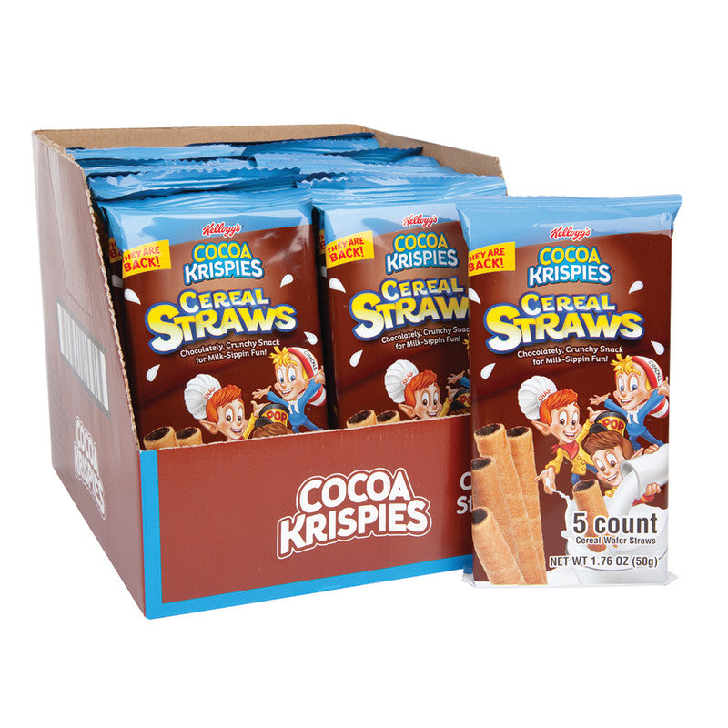 Wholesale Kellogg's Cocoa Krispies Cereal Straws 5-Piece 1.76 Oz Bag- Bulk