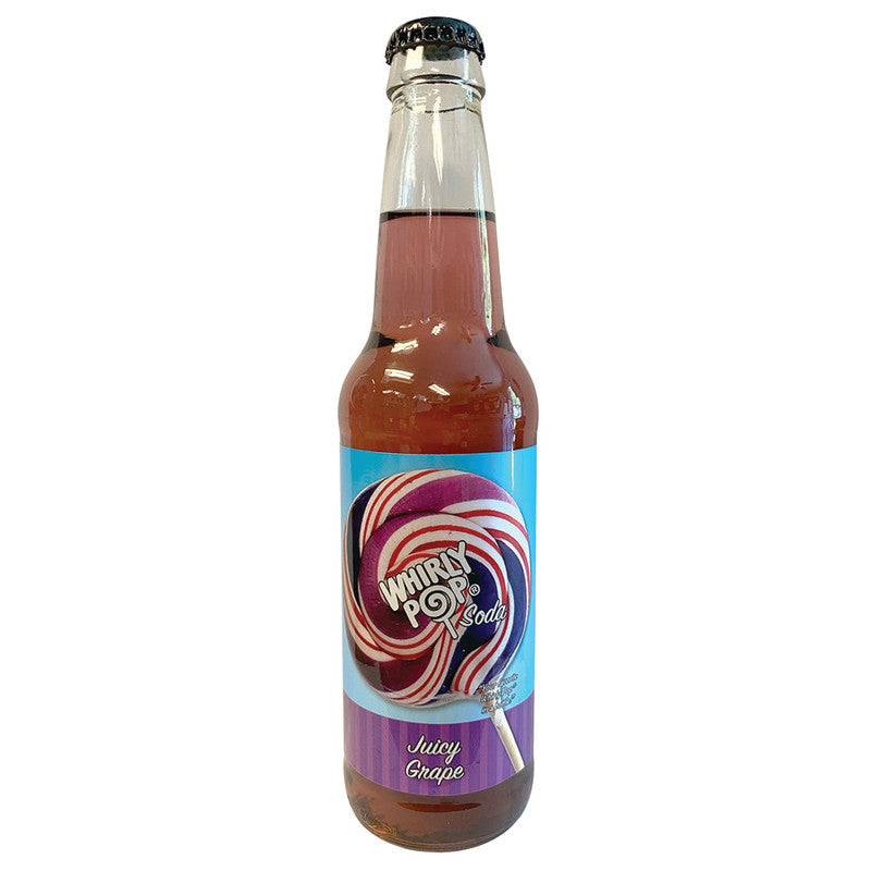 Wholesale Whirly Pop Juicy Grape Soda 12 Oz Bottle- Bulk