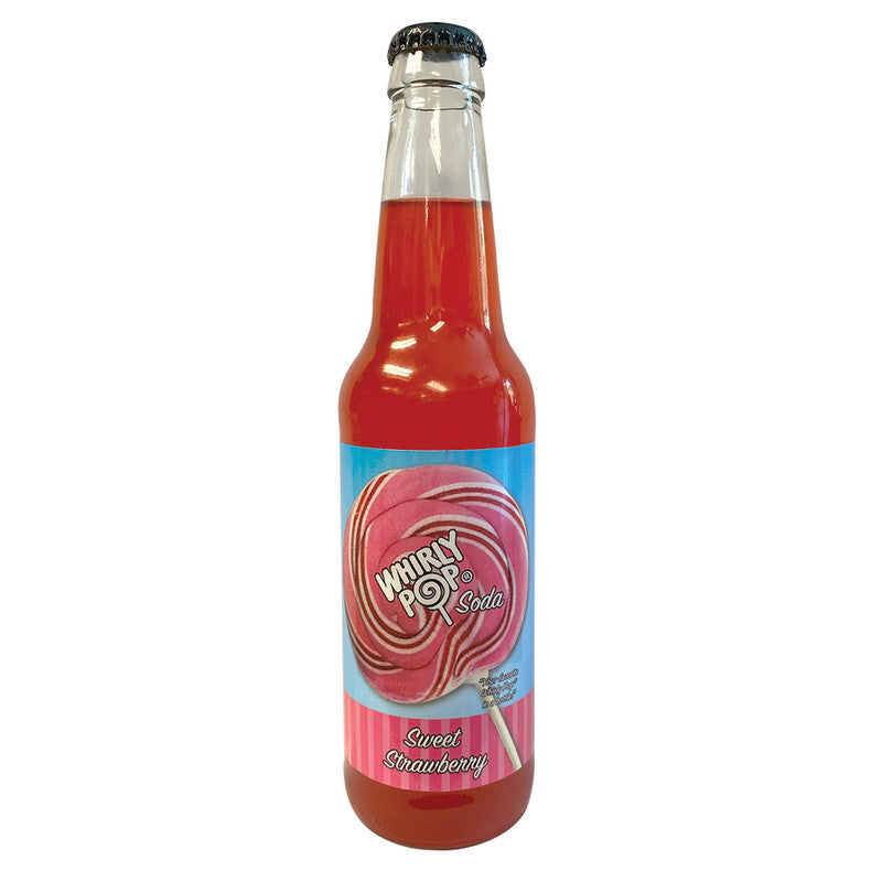 Wholesale Whirly Pop Sweet Strawberry Soda 12 Oz Bottle- Bulk