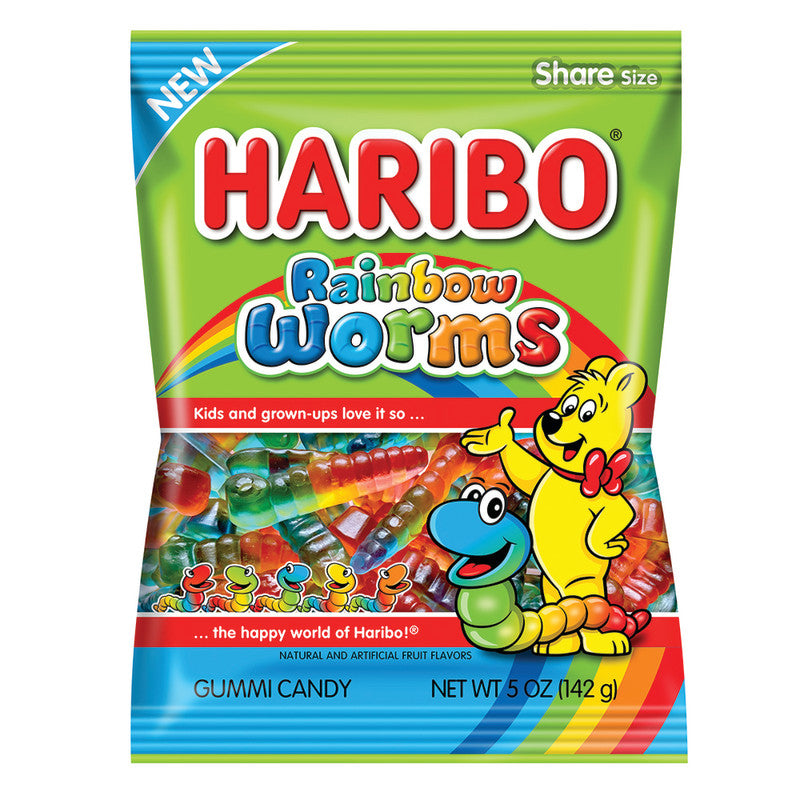 Wholesale Haribo Rainbow Worms 5 Oz Bag- Bulk