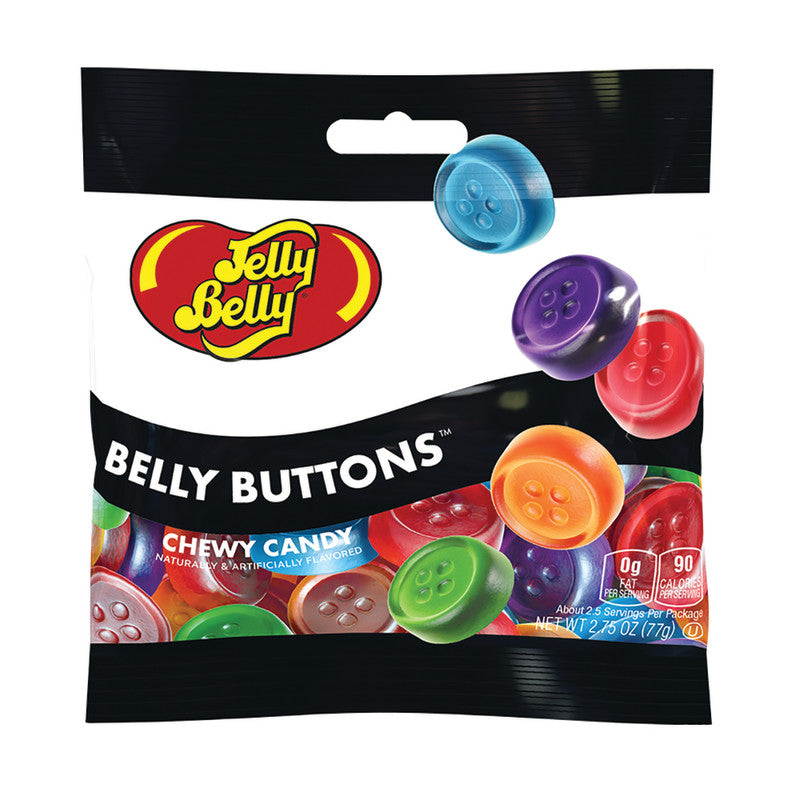 Wholesale Jelly Belly Buttons 2.75 Oz Peg Bag- Bulk