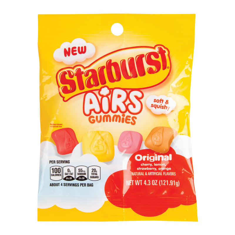 Wholesale Starburst Original Airs Gummies 4.3 Oz Peg Bag- Bulk