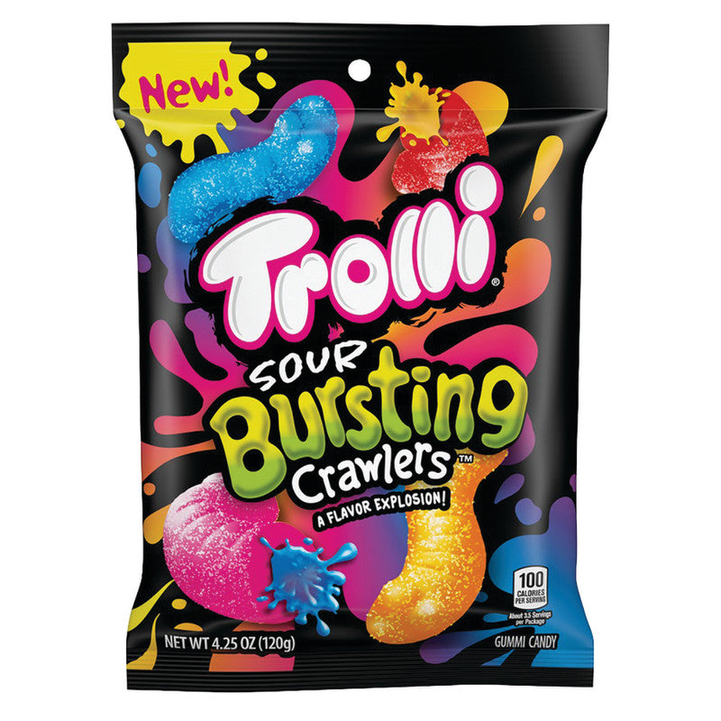 Wholesale Trolli Sour Bursting Crawlers 4.25 Oz Peg Bag- Bulk