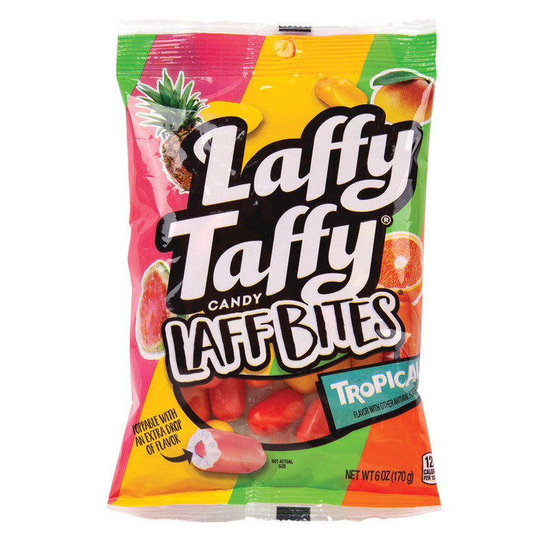 Wholesale Laffy Taffy Tropical Bites 6 Oz Peg Bag- Bulk