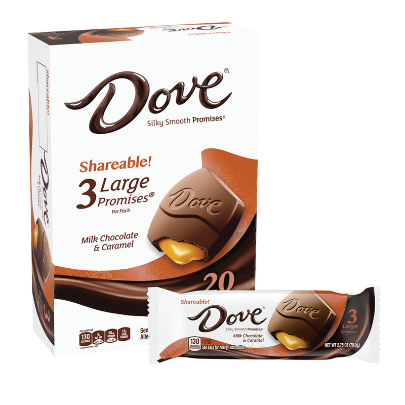 Wholesale Dove Milk Chocolate Caramel Promises 2.75 Oz Box- Bulk