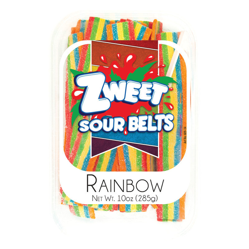Wholesale Zweet Rainbow Sour Belts 10 Oz Tub *Sf Dc Only*- Bulk