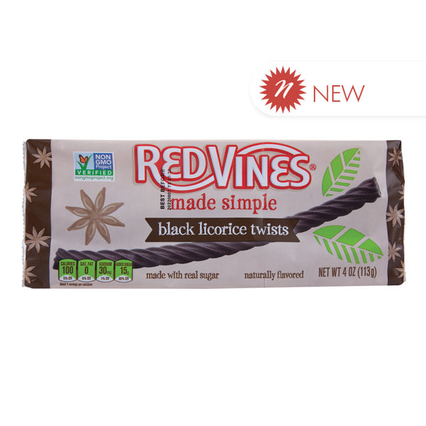 Red Vines Made Simple Black Licorice 4 Oz Tray BoxNCase