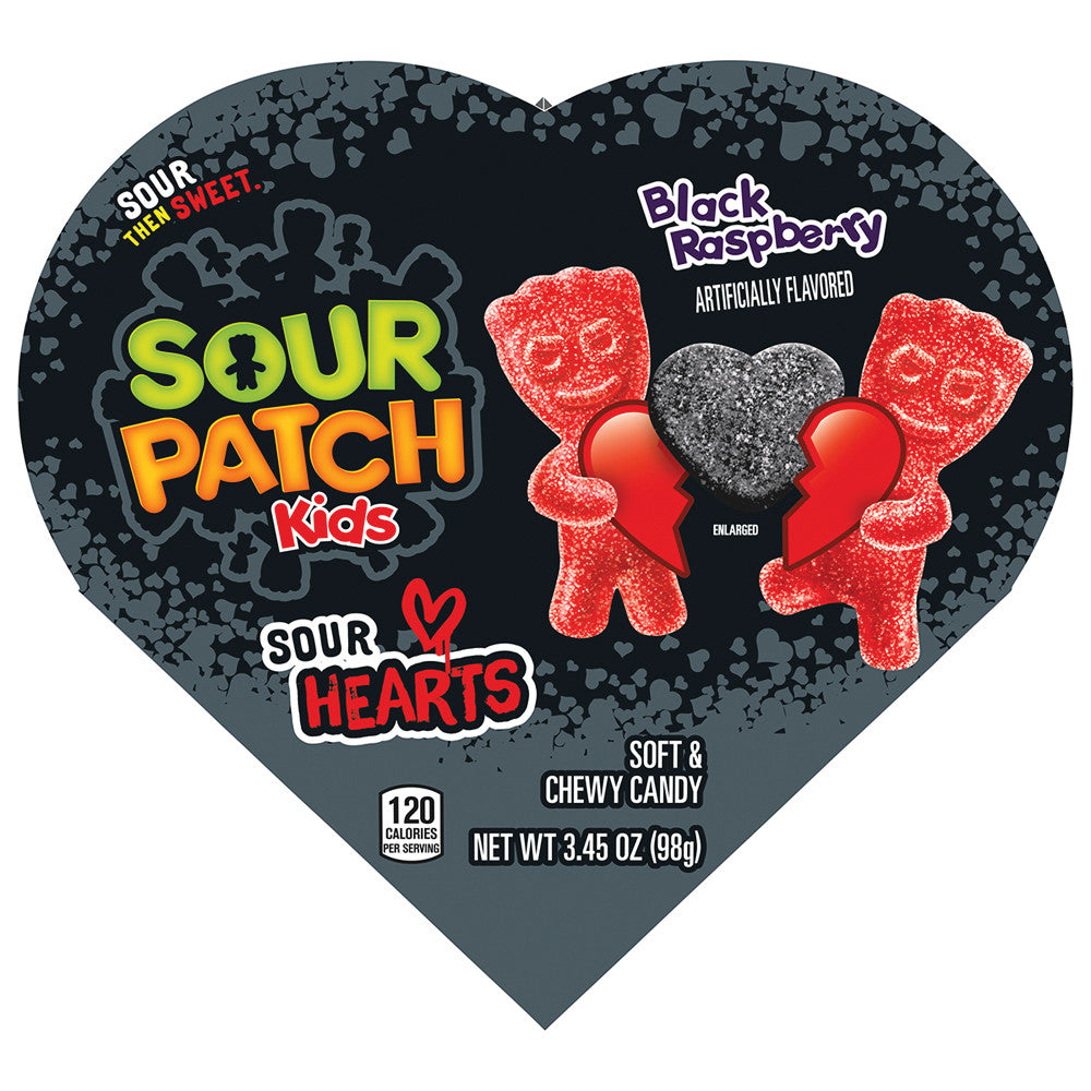 Wholesale Sour Patch Kids Black Hearts 3.4 Oz Heart Box- Bulk