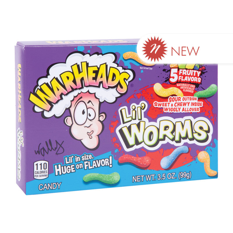 Wholesale Warheads Lil Worms 3.5 Oz Theater Box- Bulk