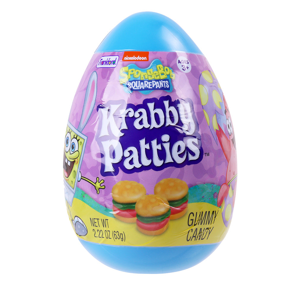 Wholesale Spongebob Krabby Patties Gummies Giant Egg 2.22 Oz- Bulk
