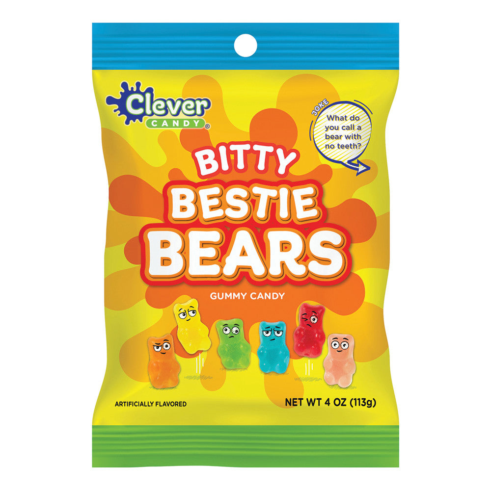 Wholesale Müttenberg Candy Bitty Bestie Bears 4 Oz Peg Bag- Bulk