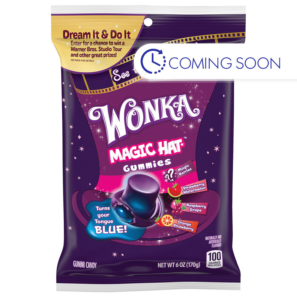 Wholesale Wonka Magic Hat Gummies 6 Oz Peg Bag Bulk