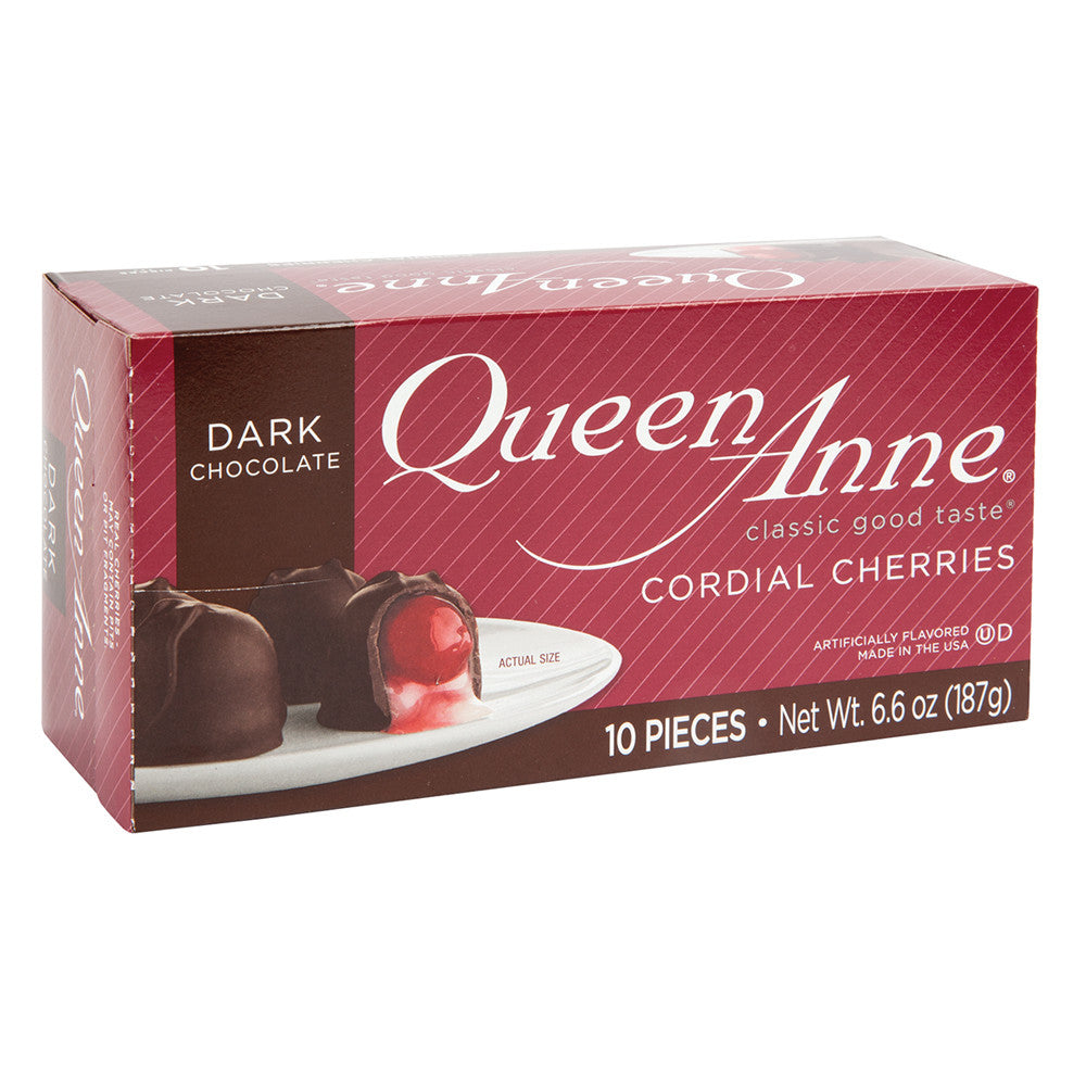 Wholesale Queen Anne Dark Chocolate Cherry Cordials 6.6 Oz Box- Bulk