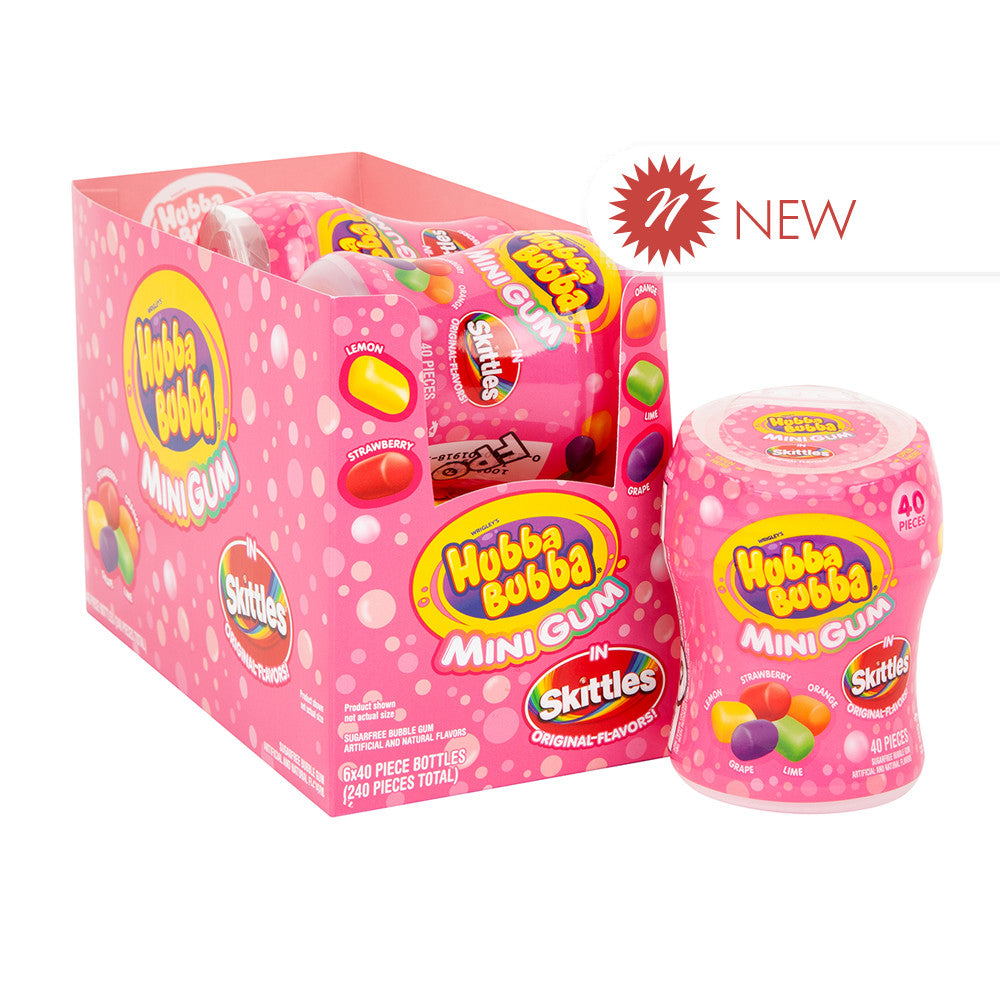 Wholesale Hubba Bubba Skittles Mini Gum- Bulk