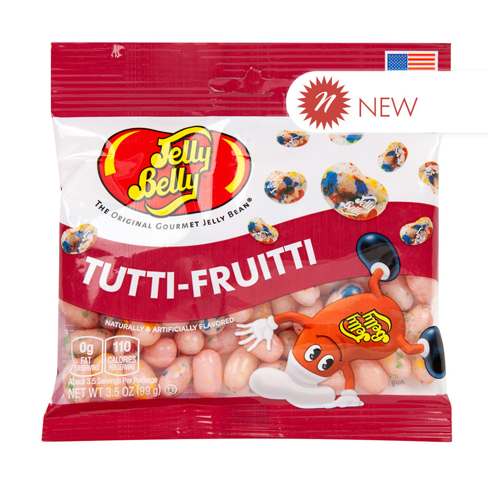 Wholesale Jelly Belly Tutti Frutti Jelly Beans 3.5 Oz Peg Bag- Bulk
