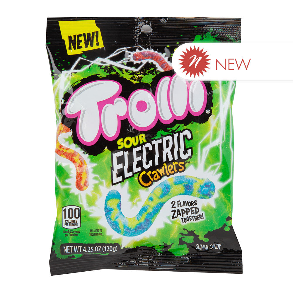 Wholesale Trolli Sour Electric Crawlers 4.25 Oz Peg Bag- Bulk