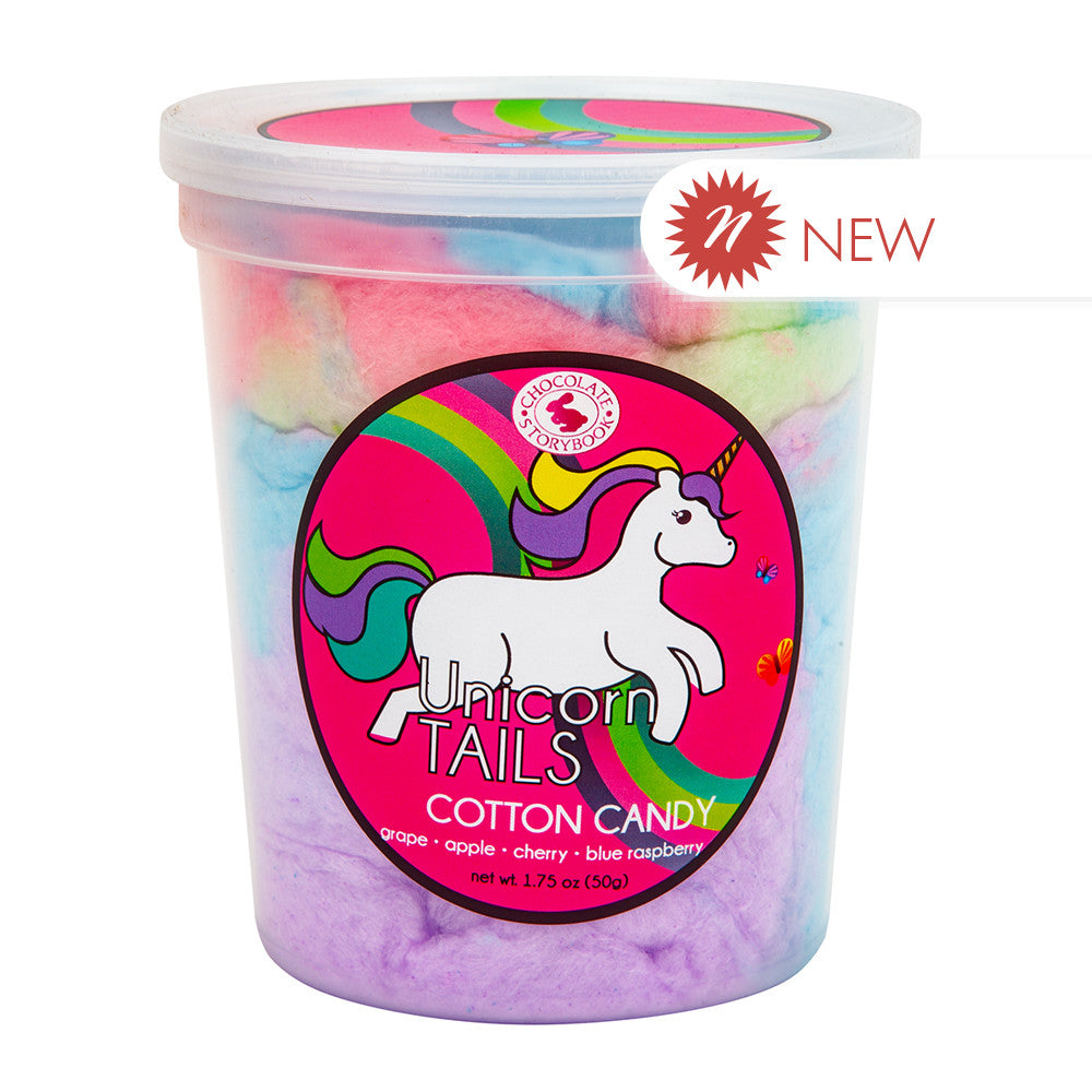 Wholesale Chocolate Storybook Unicorn Tails Cotton Candy 1.75 Oz Tub- Bulk