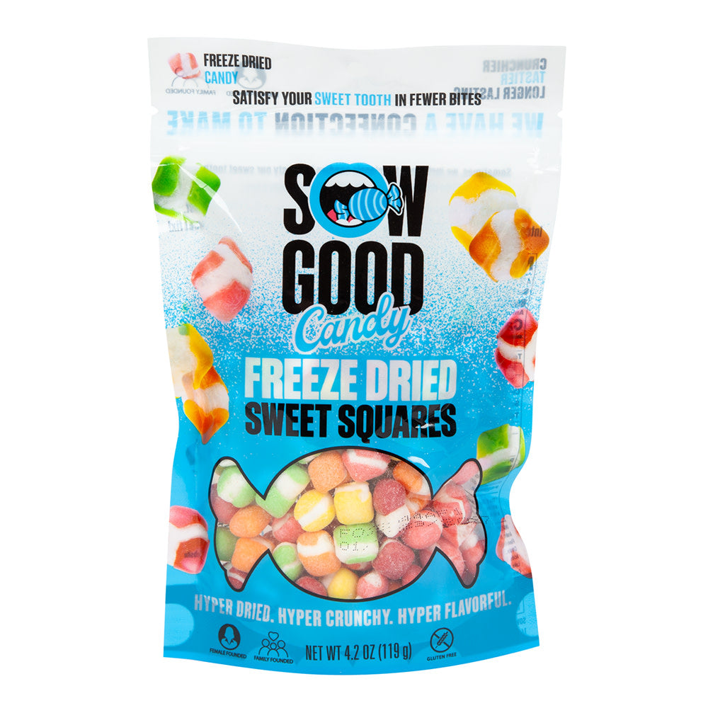 Wholesale Sow Good Freeze Dried Sweet Squares 4.2 Oz Pouch- Bulk