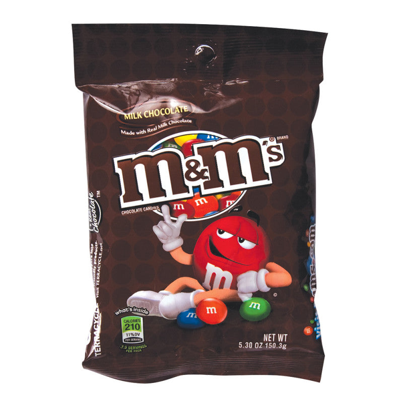 Wholesale M&M's Milk Chocolate 5.3 Oz Peg Bag- Bulk