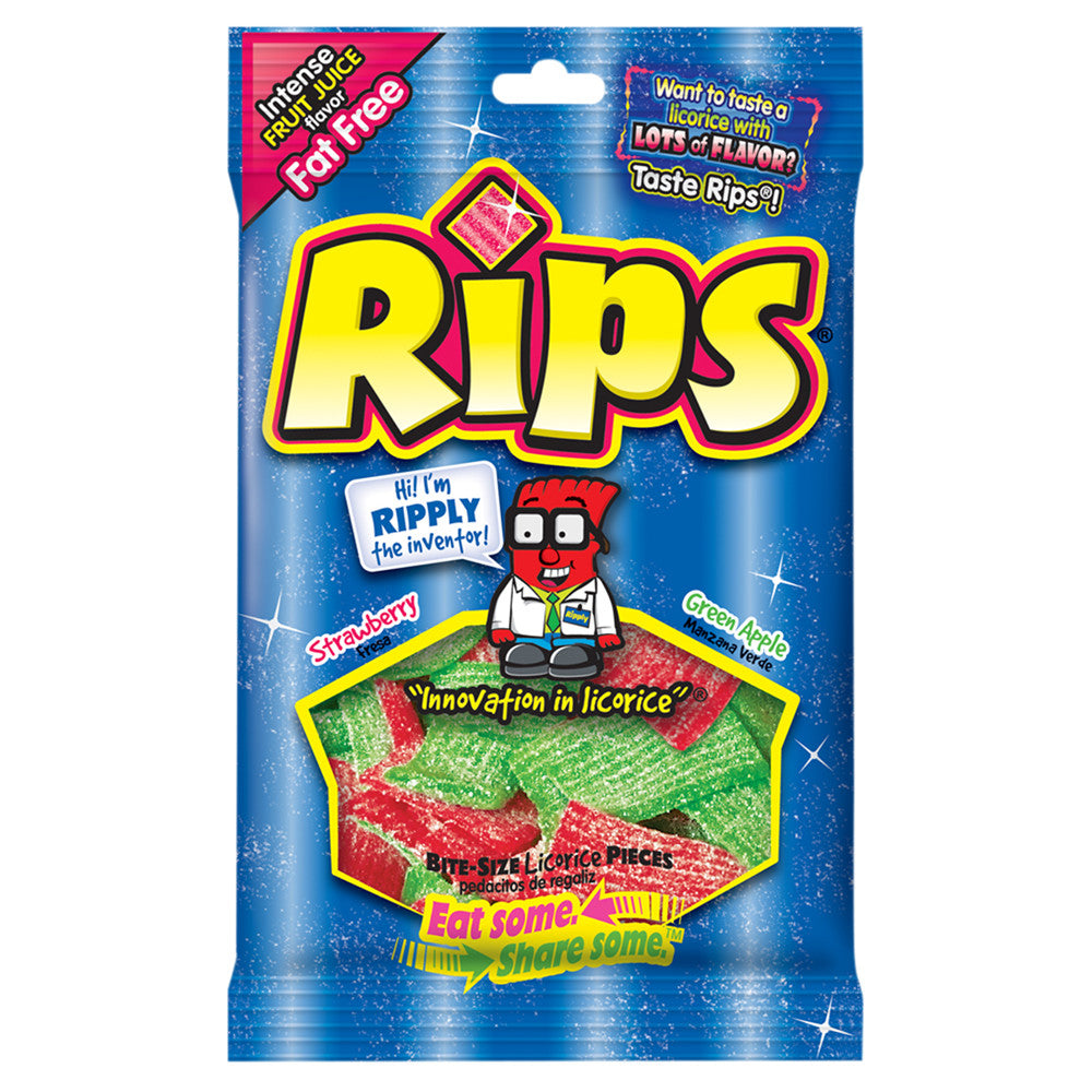 Wholesale Rips Sour Licorice Pieces 4 Oz Peg Bag- Bulk