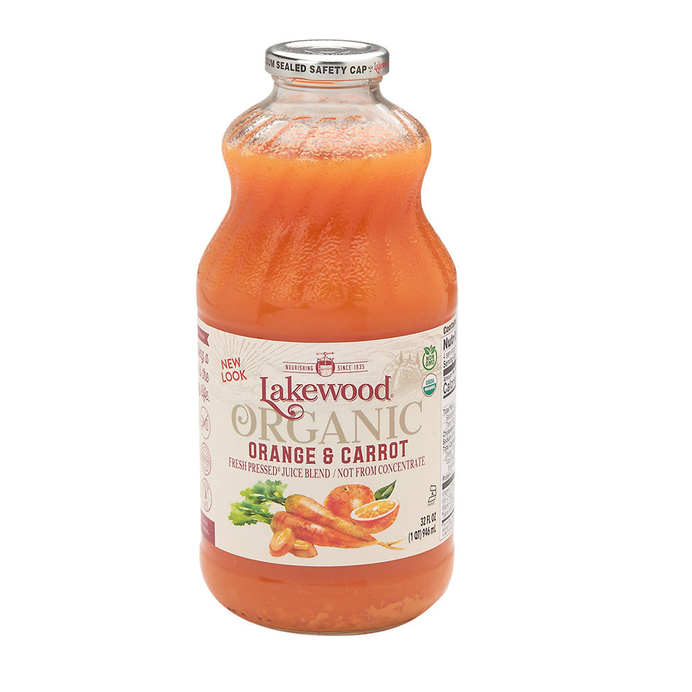 Wholesale Lakewood Organic Juices Orange Carrot Juice 32 Oz Bottle- Bulk