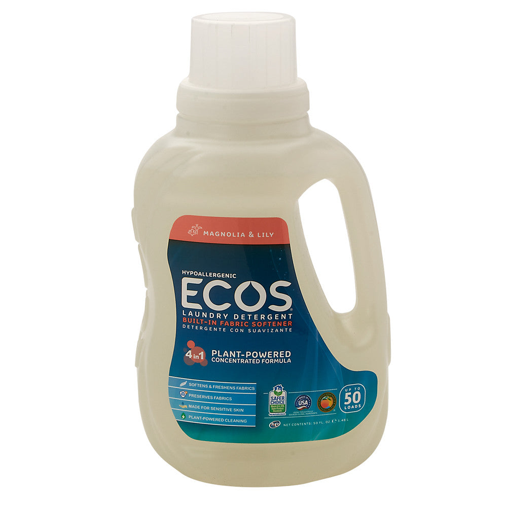 Earth Friendly Ecos Magnolia & Lily Laundry Detergent 50 Oz Bottle