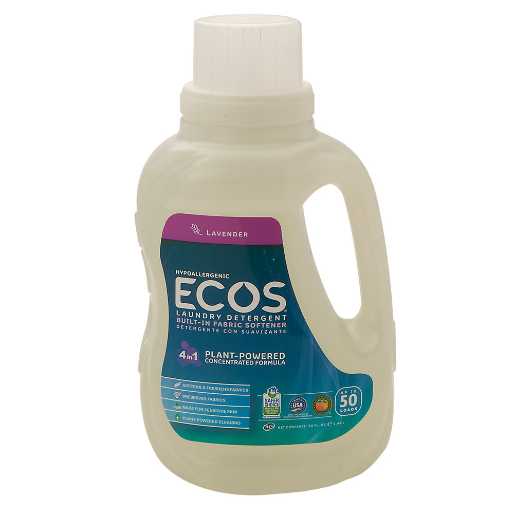 Earth Friendly Ecos Lavender Laundry Detergent 50 Oz Bottle
