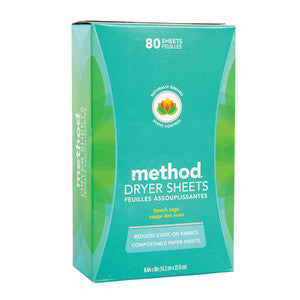Wholesale Method Beach Sage Dryer Sheet 80 Ct Box- Bulk