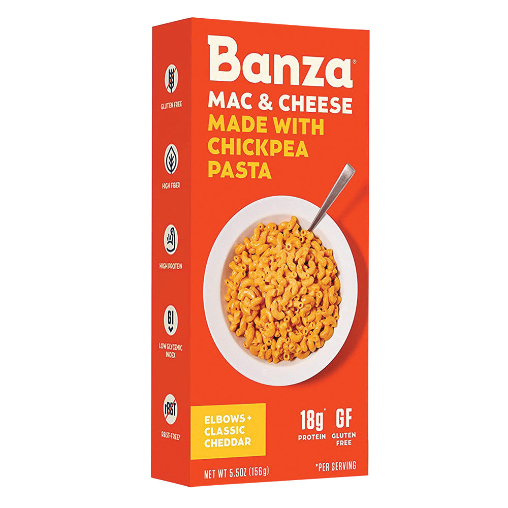 Wholesale Banza Mac & Cheddar Cheese Chickpea Pasta 5.5 Oz Box- Bulk