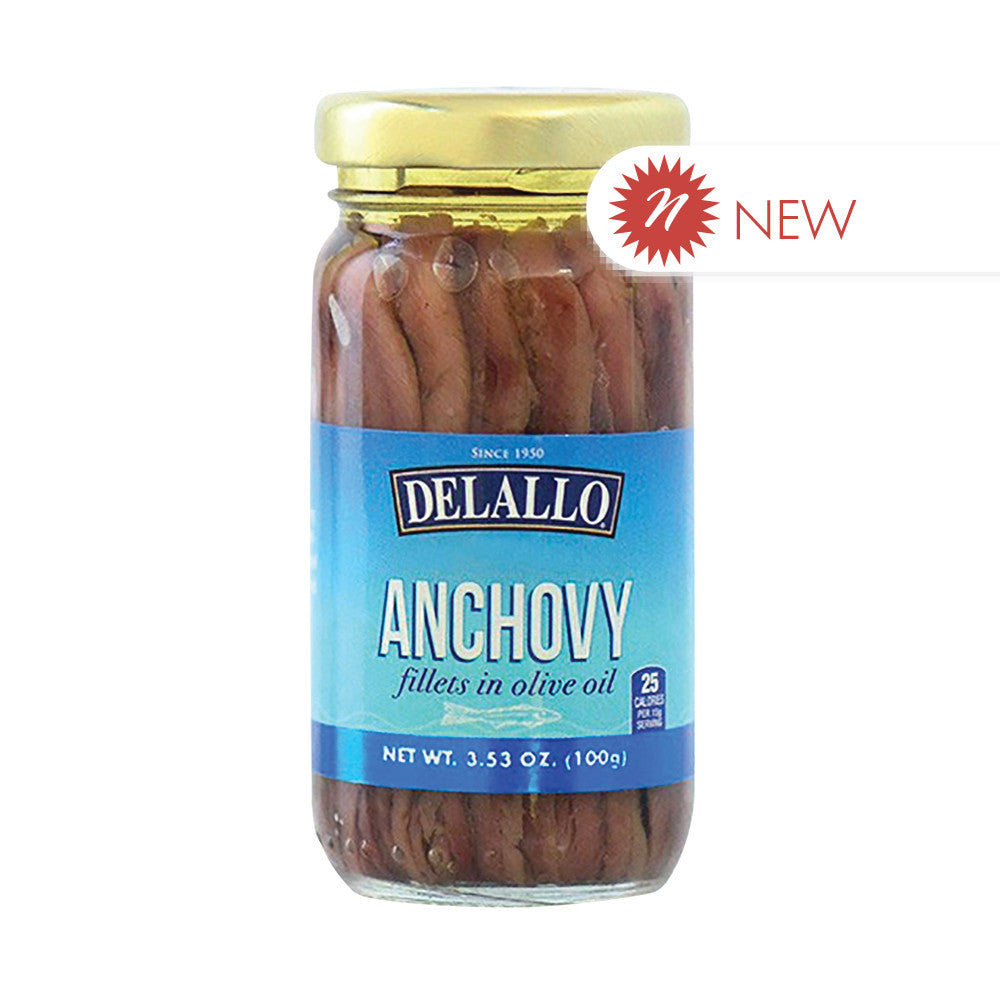 Wholesale Delallo Anchovy Fillets In Olive Oil 3.53 Oz Jar Bulk